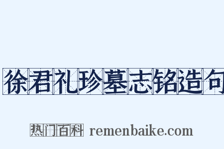 徐君礼珍墓志铭造句是什么意思的图片